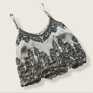 Miss Selfridge Sequined Crop Top